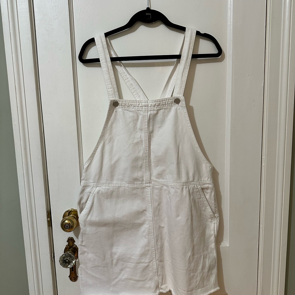 Blank NYC Cream Denim Overalls